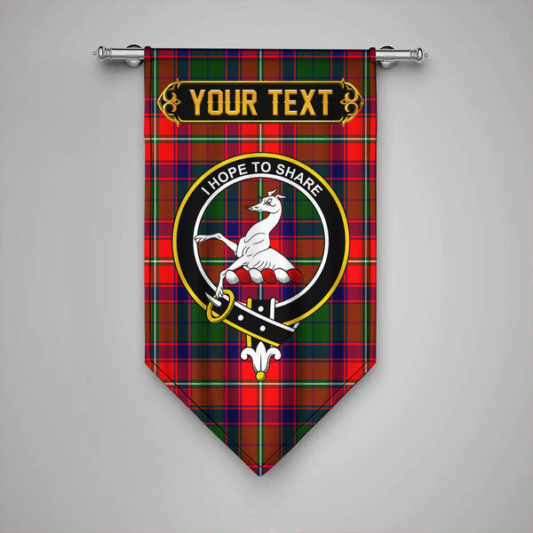 Scottish Riddell Clan Crest Tartan Gonfalon Custom Personalized Tartan Plaid