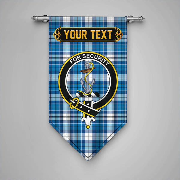 Scottish Roberton Clan Crest Tartan Gonfalon Custom Personalized Tartan Plaid