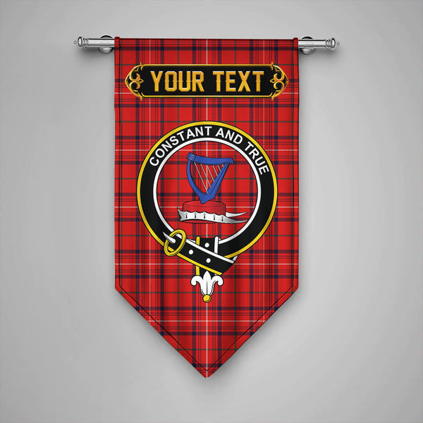 Scottish Rose Modern Clan Crest Tartan Gonfalon Custom Personalized Tartan Plaid