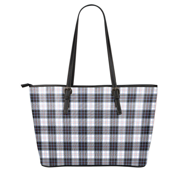 Scottish MacRae Dress Modern Clan Tartan Leather Tote