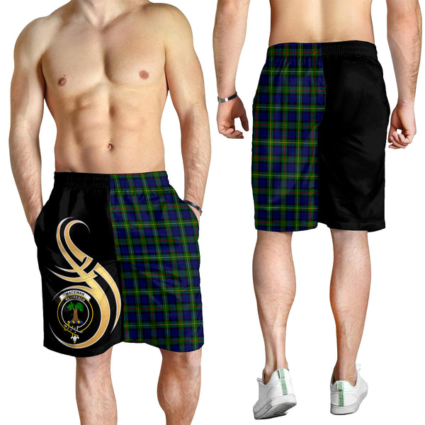 Scottish MacEwan Clan Crest Tartan Men Shorts Believe in Me