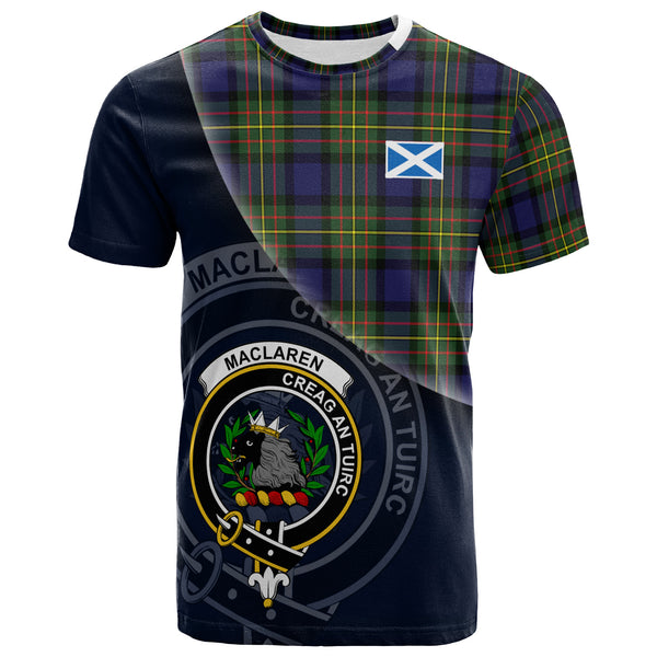 Scottish MacLaren Clan Crest Tartan T-Shirt - Bend Style