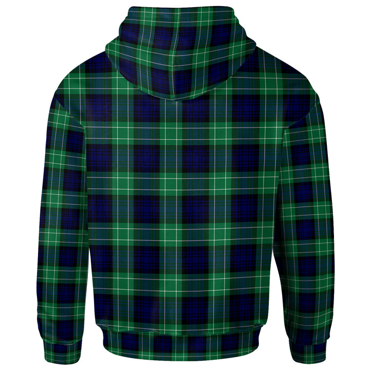 Scottish Abercrombie Clan Tartan Hoodie Back Side Tartan Plaid