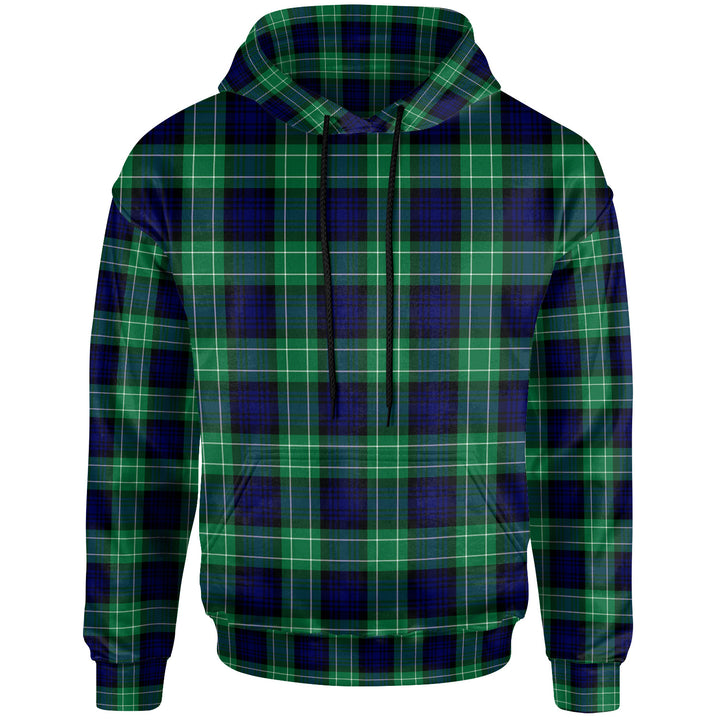 Scottish Abercrombie Clan Tartan Hoodie Front Side Tartan Plaid