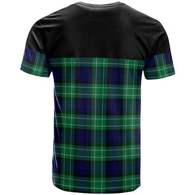 Scottish Abercrombie Clan Tartan T-Shirt Horizontal Style Back Side Tartan Plaid