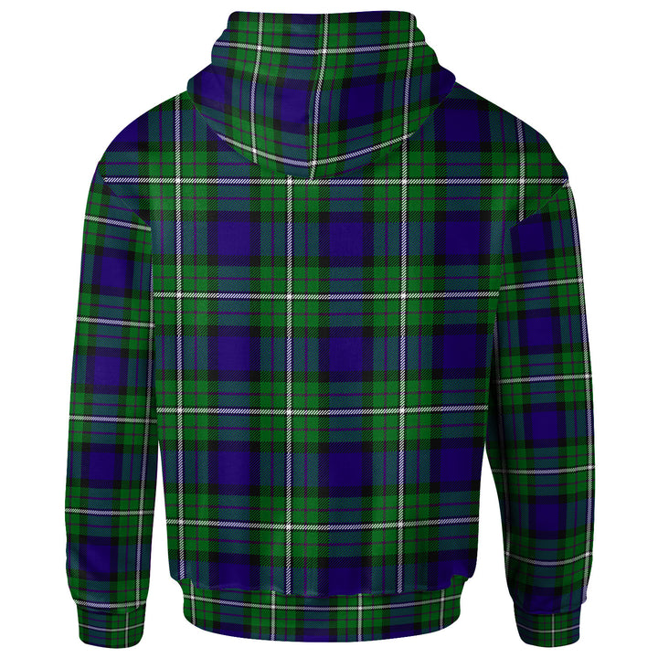 Scottish Alexander Clan Tartan Hoodie Back Side Tartan Plaid
