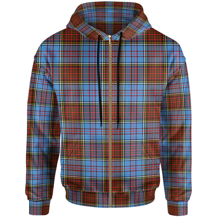 Scottish Anderson Modern Clan Tartan Hoodie Zip Tartan Plaid