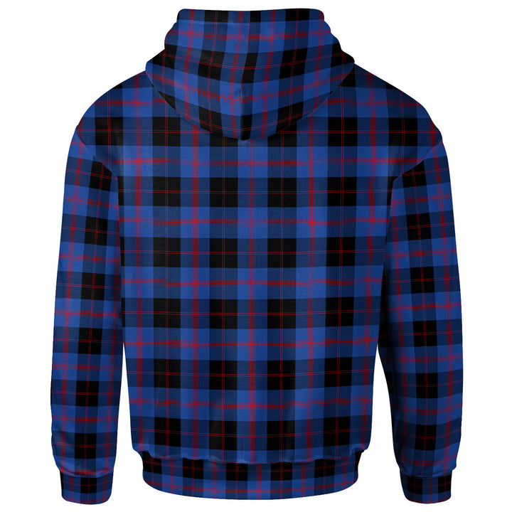Scottish Angus Modern Clan Tartan Hoodie Back Side Tartan Plaid