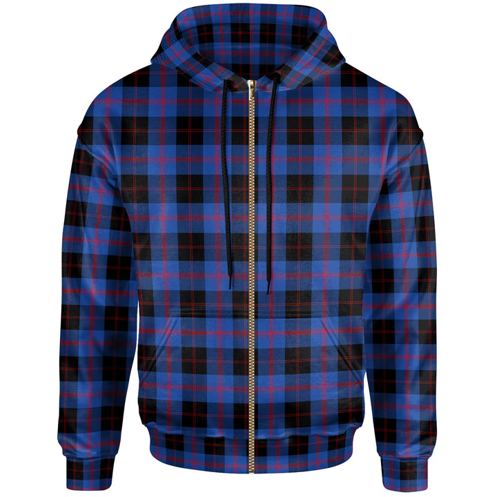 Scottish Angus Modern Clan Tartan Hoodie Zip Tartan Plaid
