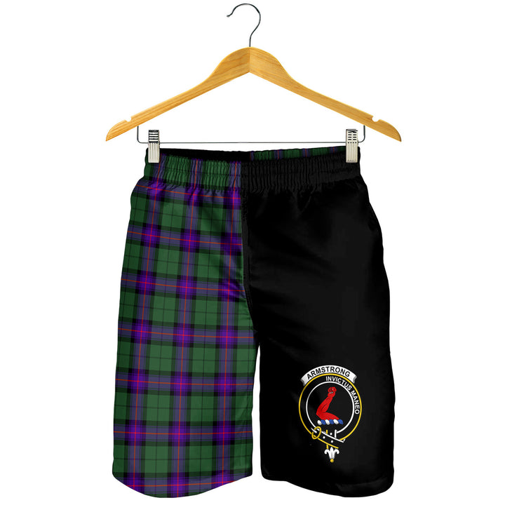 Scottish Armstrong Clan Crest Tartan Half of Me Men's Shorts 4