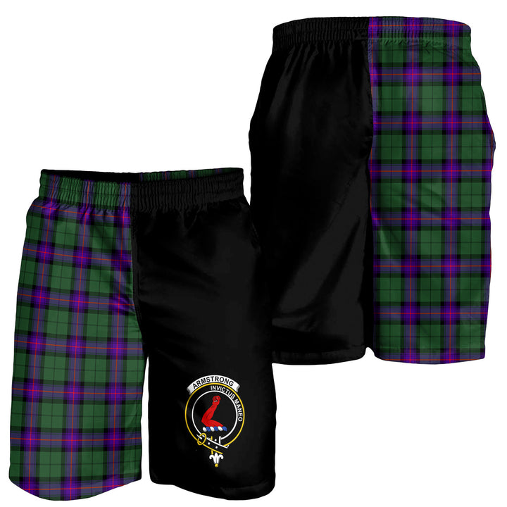 Scottish Armstrong Clan Crest Tartan Half of Me Men's Shorts 2