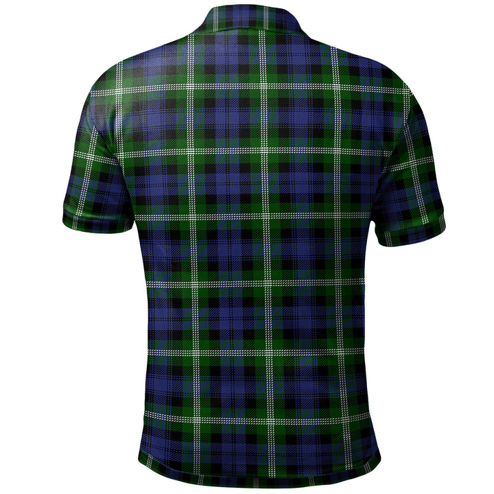 Scottish Baillie Modern Clan Tartan Polo Shirt Back Side Tartan Plaid