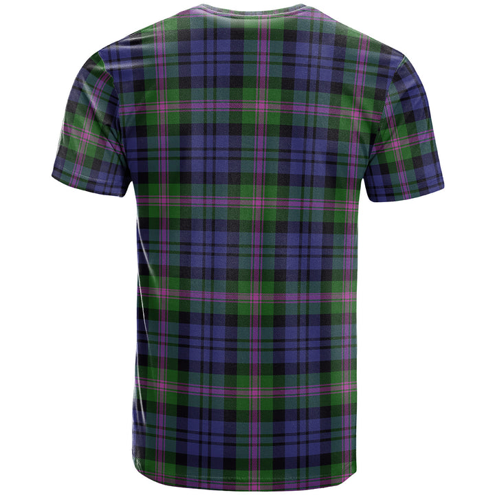 Scottish Baird Clan Crest Tartan T-Shirt Back Side Tartan Plaid
