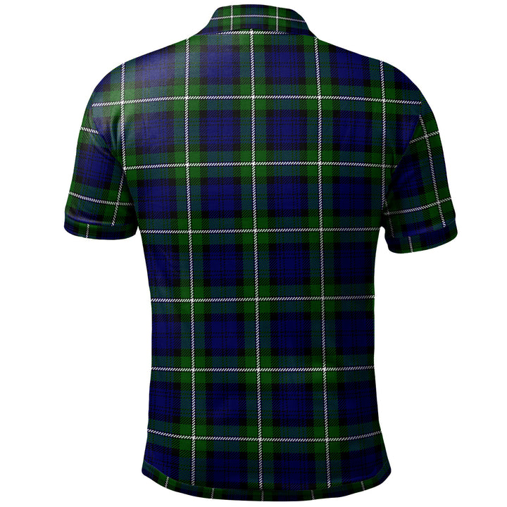 Scottish Bannerman Clan Crest Tartan Polo Shirt Back Side Tartan Plaid