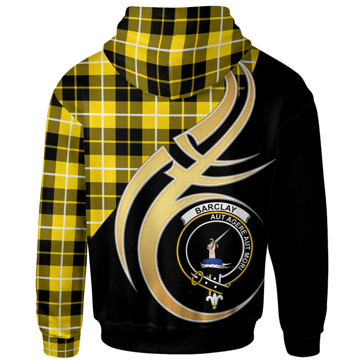 Scottish Barclay Clan Crest Tartan Hoodie - Believe In Me Back Side Tartan Plaid
