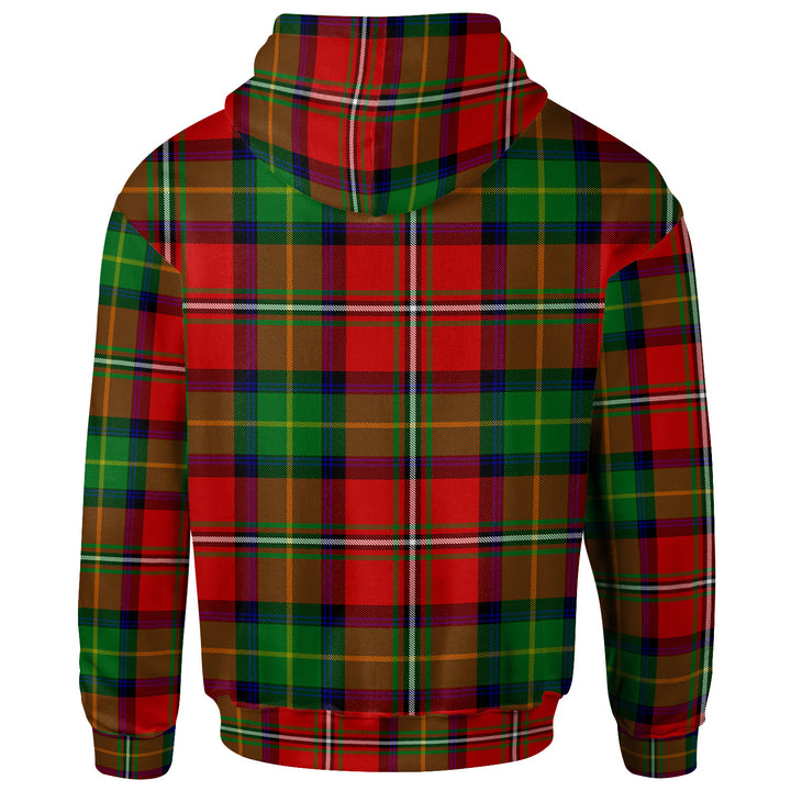 Scottish Boyd Clan Crest Tartan Hoodie Back Side Tartan Plaid