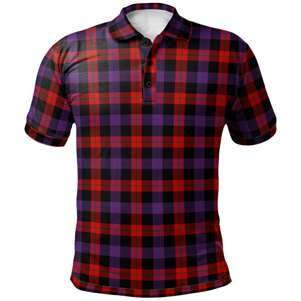 Scottish Brown Modern Clan Tartan Polo Shirt Front Side Tartan Plaid