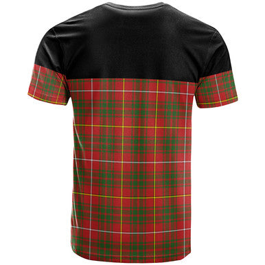 Scottish Bruce Modern Clan Tartan T-Shirt Horizontal Style Back Side Tartan Plaid