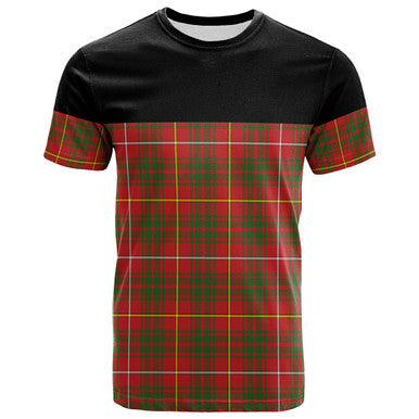 Scottish Bruce Modern Clan Tartan T-Shirt Horizontal Style Front Side Tartan Plaid