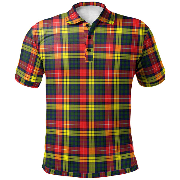 Scottish Buchanan Modern Clan Tartan Polo Shirt Front Side Tartan Plaid