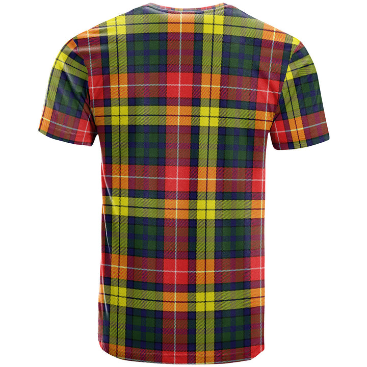 Scottish Buchanan Modern Clan Tartan T-Shirt Back Side Tartan Plaid