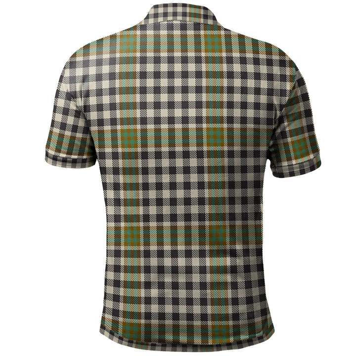 Scottish Burns Check Clan Tartan Polo Shirt Back Side Tartan Plaid