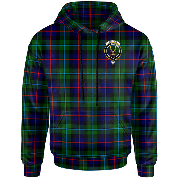 Scottish Calder Clan Crest Tartan Hoodie Front Side Tartan Plaid