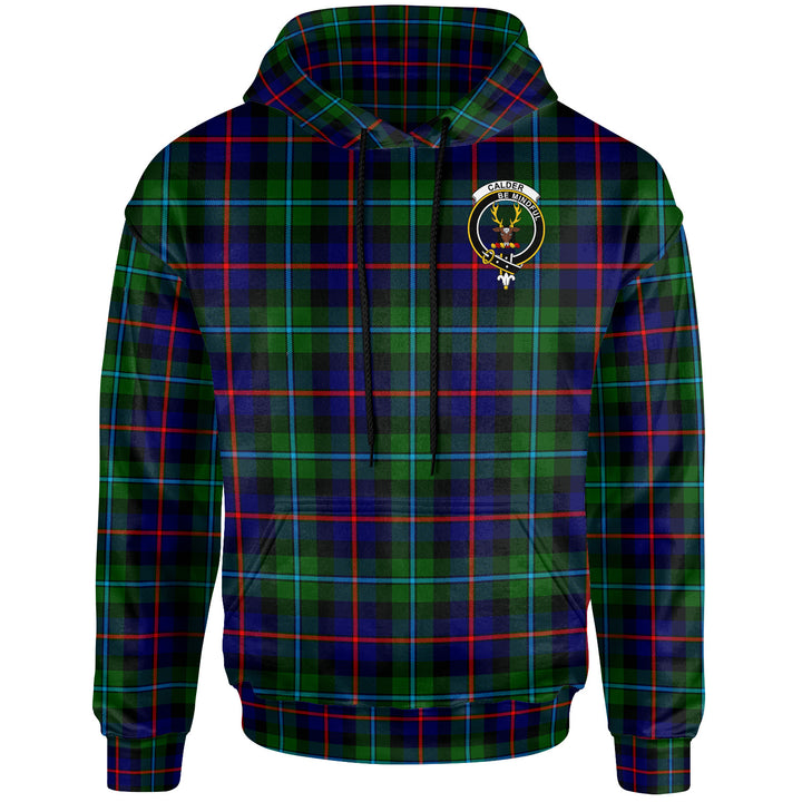 Scottish Calder Clan Crest Tartan Hoodie Front Side Tartan Plaid