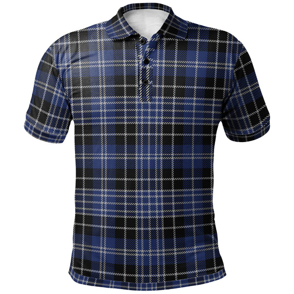Scottish Clark Modern Clan Tartan Polo Shirt Front Side Tartan Plaid