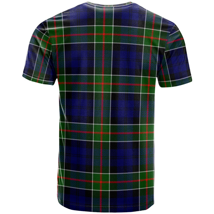 Scottish Colquhoun Clan Crest Tartan T-Shirt Back Side Tartan Plaid