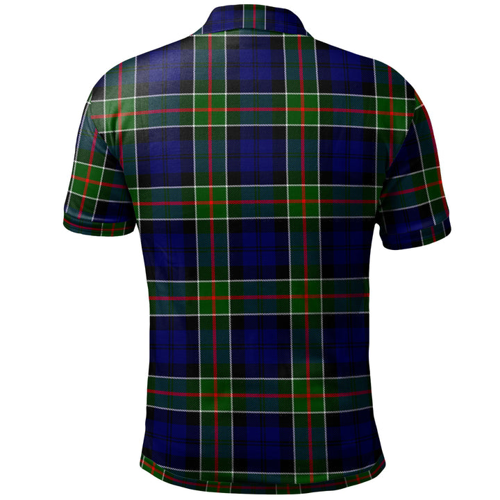 Scottish Colquhoun Modern Clan Tartan Polo Shirt Back Side Tartan Plaid