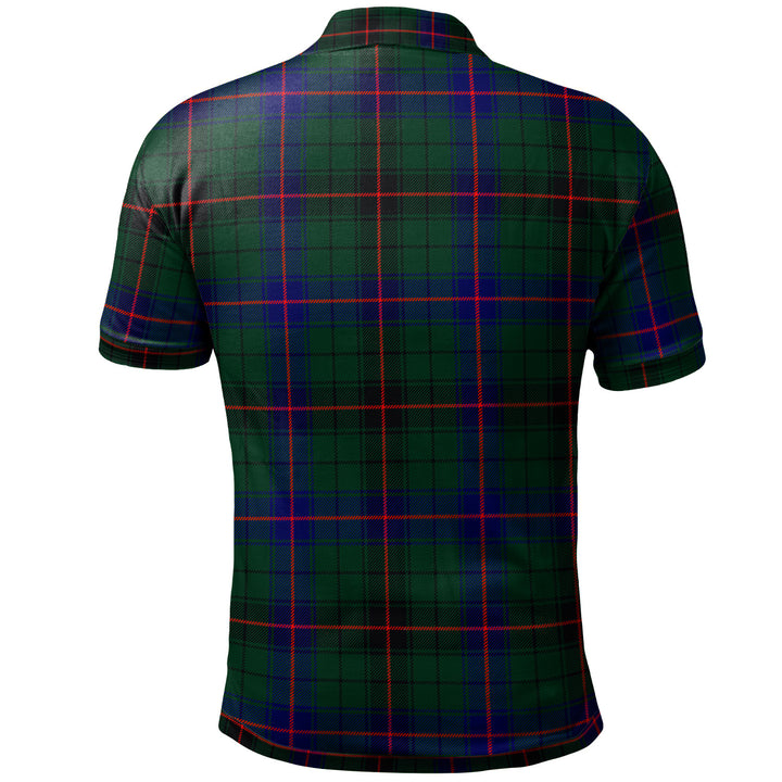 Scottish Davidson Modern Clan Tartan Polo Shirt Back Side Tartan Plaid