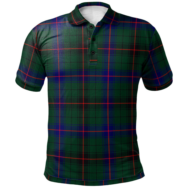 Scottish Davidson Modern Clan Tartan Polo Shirt Front Side Tartan Plaid