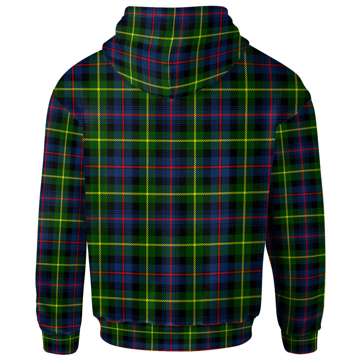 Scottish Farquharson Modern Clan Tartan Hoodie Back Side Tartan Plaid