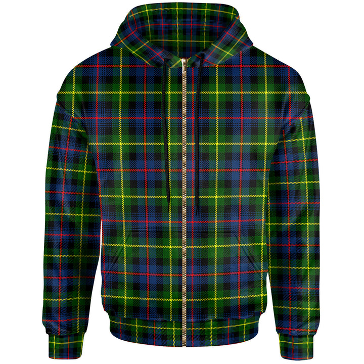 Scottish Farquharson Modern Clan Tartan Hoodie Zip Tartan Plaid