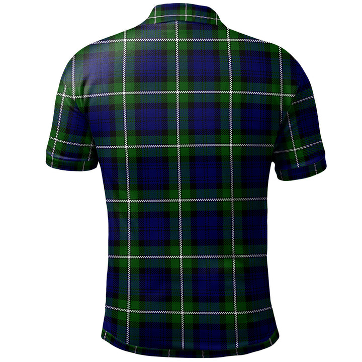 Scottish Forbes Clan Crest Tartan Polo Shirt Back Side Tartan Plaid