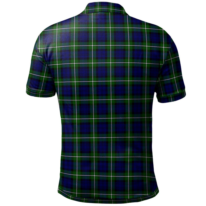 Scottish Forbes Modern Clan Tartan Polo Shirt Back Side Tartan Plaid