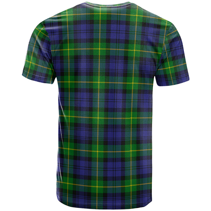 Scottish Gordon Clan Crest Tartan T-Shirt Back Side Tartan Plaid