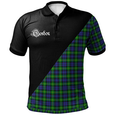 Scottish Stewart of Appin Hunting Modern Clan Crest Tartan Polo Shirt - Military Logo Front Side Tartan Plaid