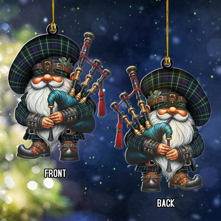 Scottish Graham Clan Crest Tartan Bagpiper Gnome Ornament Tartan Plaid 2.jpg
