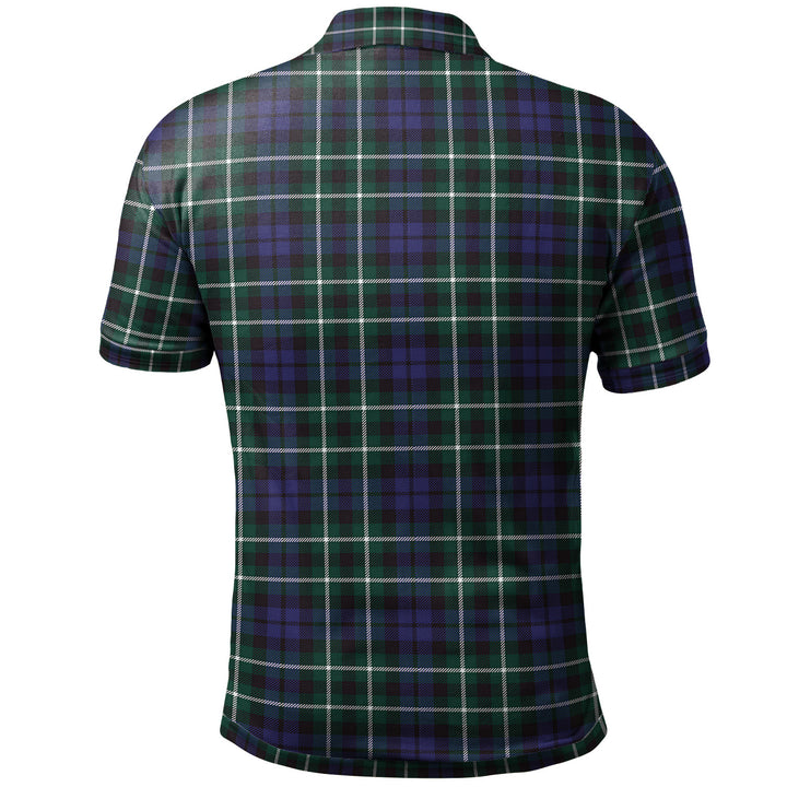 Scottish Graham Clan Crest Tartan Polo Shirt Back Side Tartan Plaid