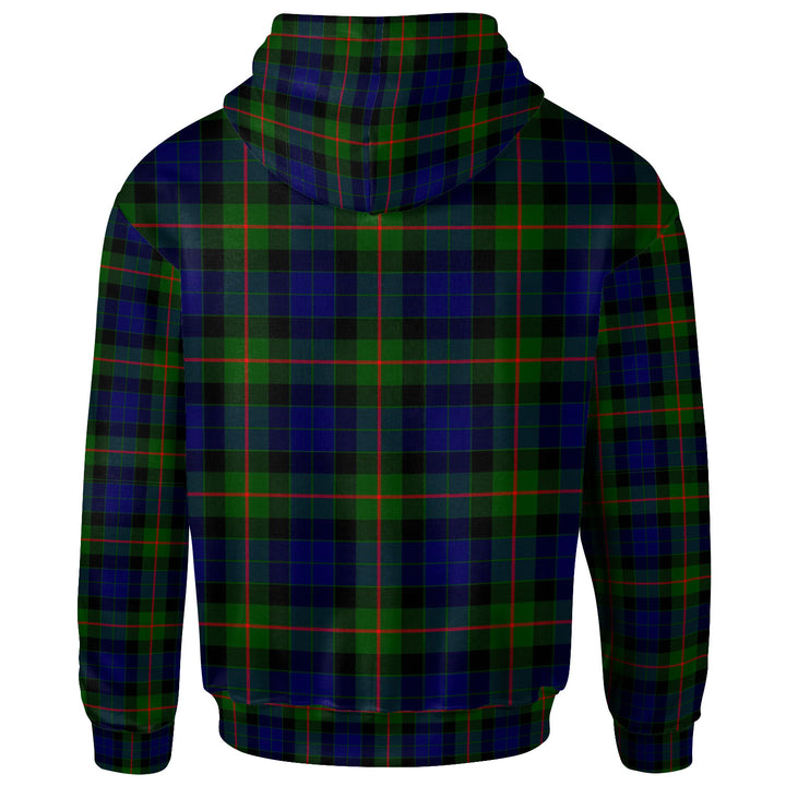 Scottish Gunn Modern Clan Tartan Hoodie Back Side Tartan Plaid