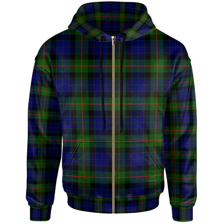 Scottish Gunn Modern Clan Tartan Hoodie Zip Tartan Plaid