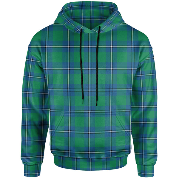 Scottish Irvine Ancient Clan Tartan Hoodie Front Side Tartan Plaid