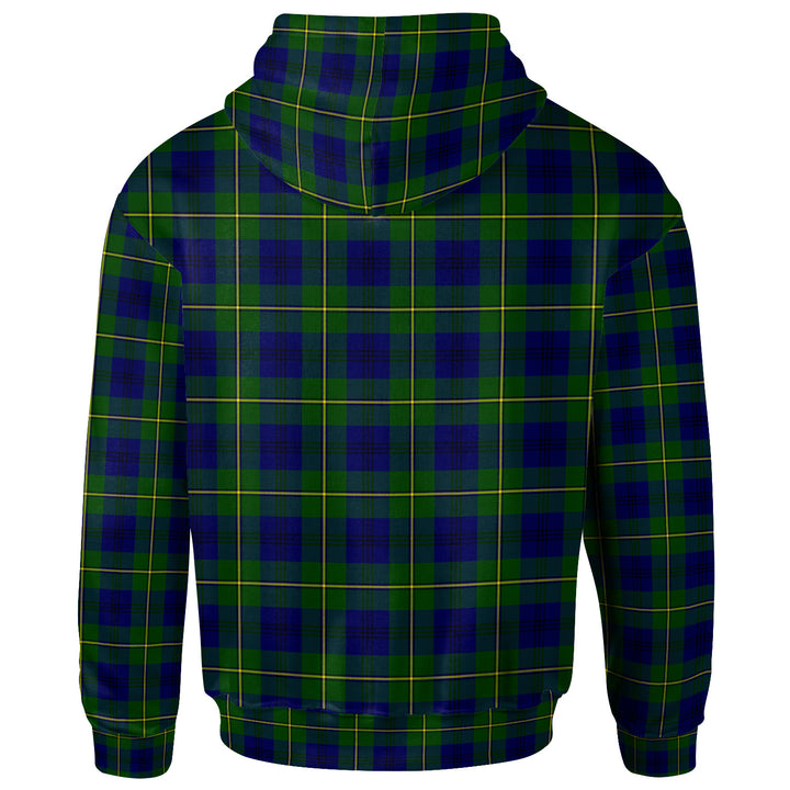 Scottish Johnston Modern Clan Tartan Hoodie Back Side Tartan Plaid