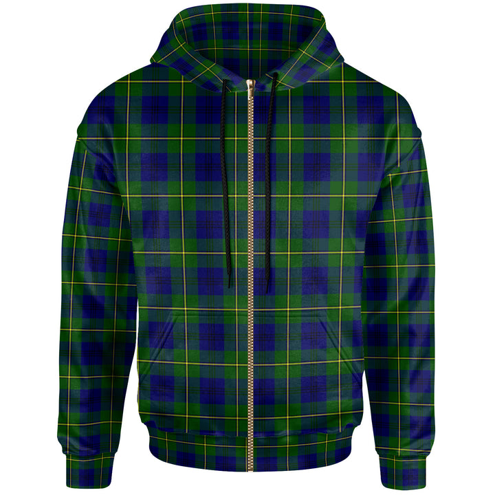 Scottish Johnston Modern Clan Tartan Hoodie Zip Tartan Plaid