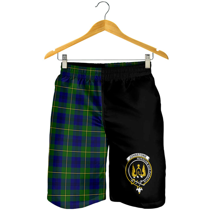 Scottish Johnstone Clan Crest Tartan Men Shorts Half of Me 3