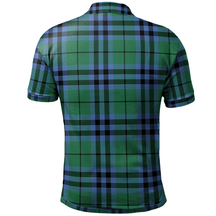 Scottish Keith Clan Crest Tartan Polo Shirt Back Side Tartan Plaid