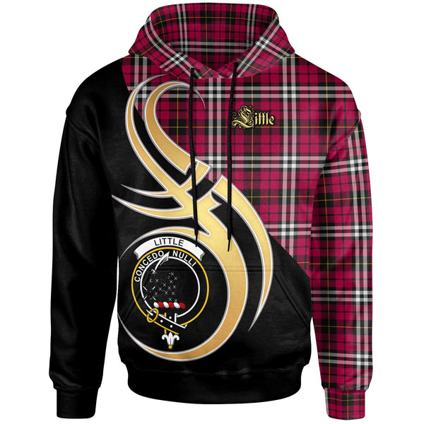 Scottish Little Clan Crest Tartan Hoodie - Believe In Me Front Side Tartan Plaid