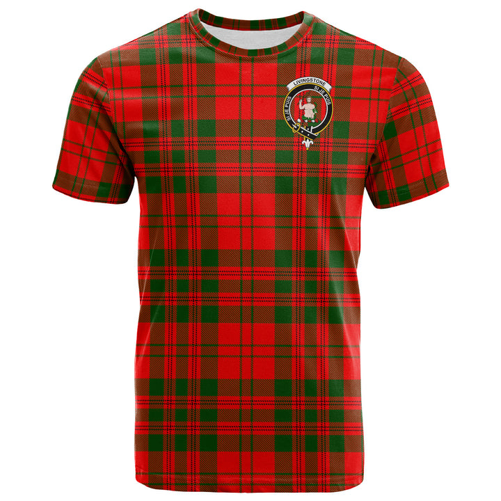 Scottish Livingstone Clan Crest Tartan T-Shirt Front Side Tartan Plaid